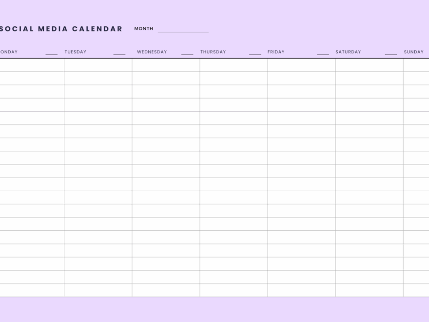 13 Free Social Media Calendar Templates To Help You Plan Your Content