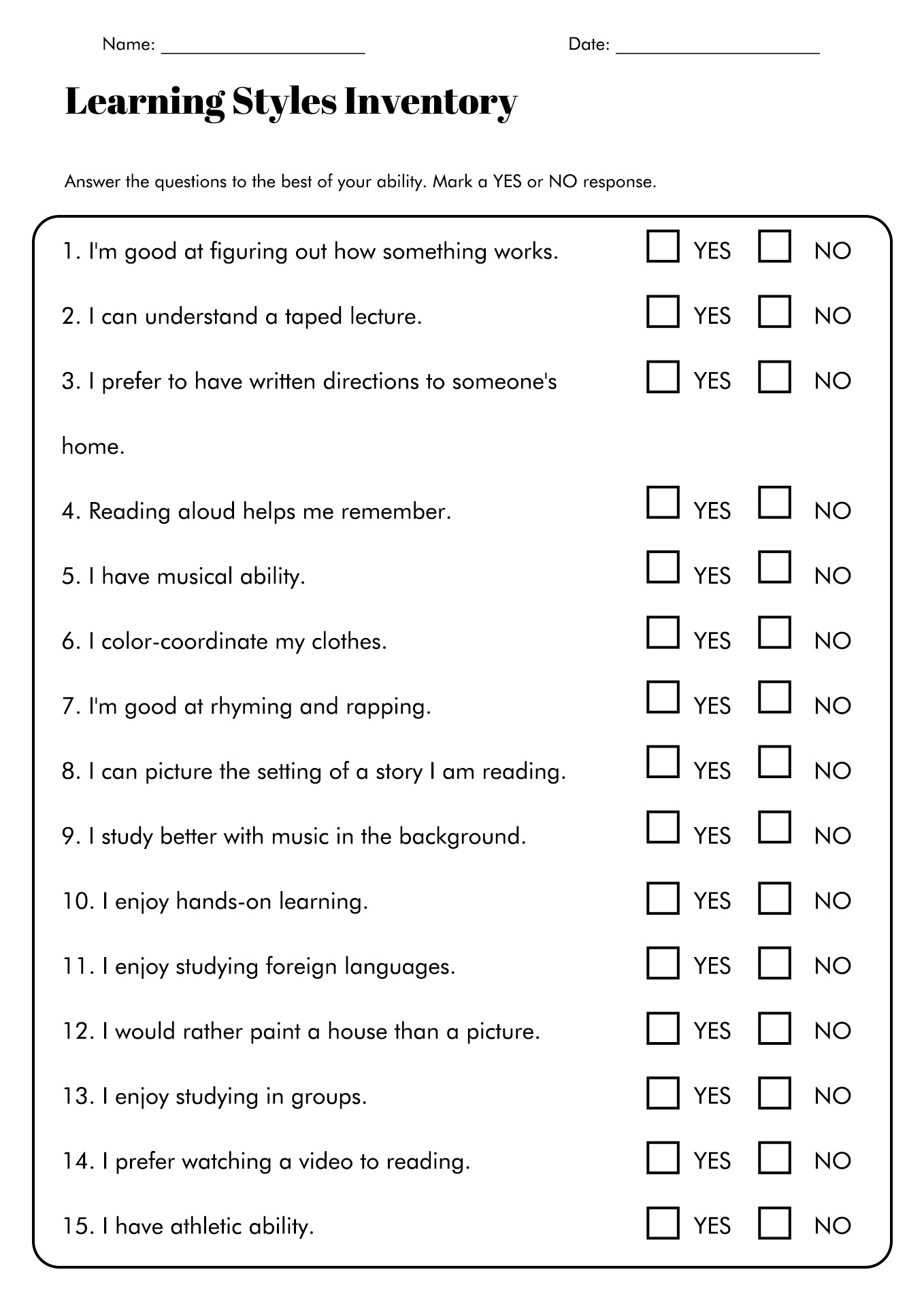 16 Vark Styles Worksheet Free PDF At Worksheeto Worksheets Library