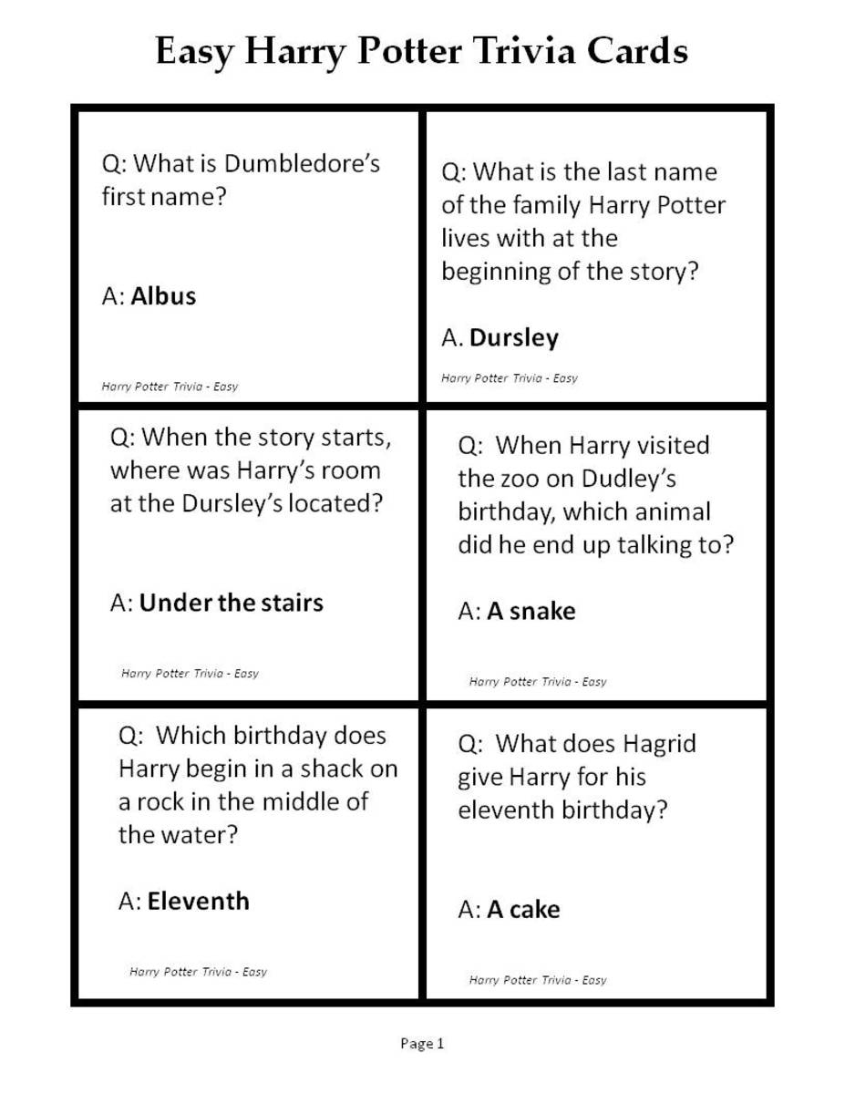 180 Printable Trivia Questions For Harry Potter And The Sorcerer s Stone HubPages 180 Printable Trivia Questions For Harry Potter And The Sorcerer s Stone HubPages
