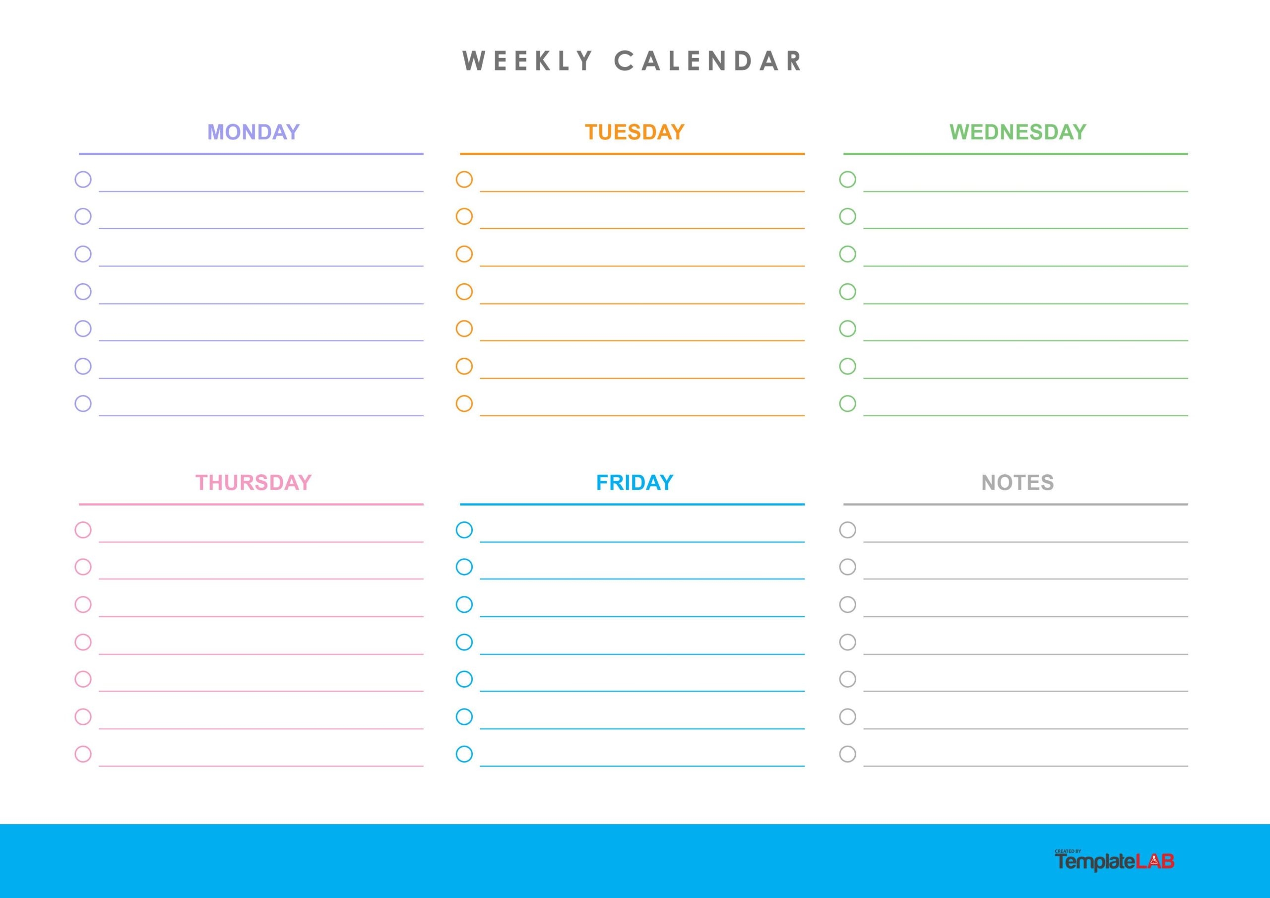19 Free Weekly Calendar Templates Word Excel PDF  19 Free Weekly Calendar Templates Word Excel PDF