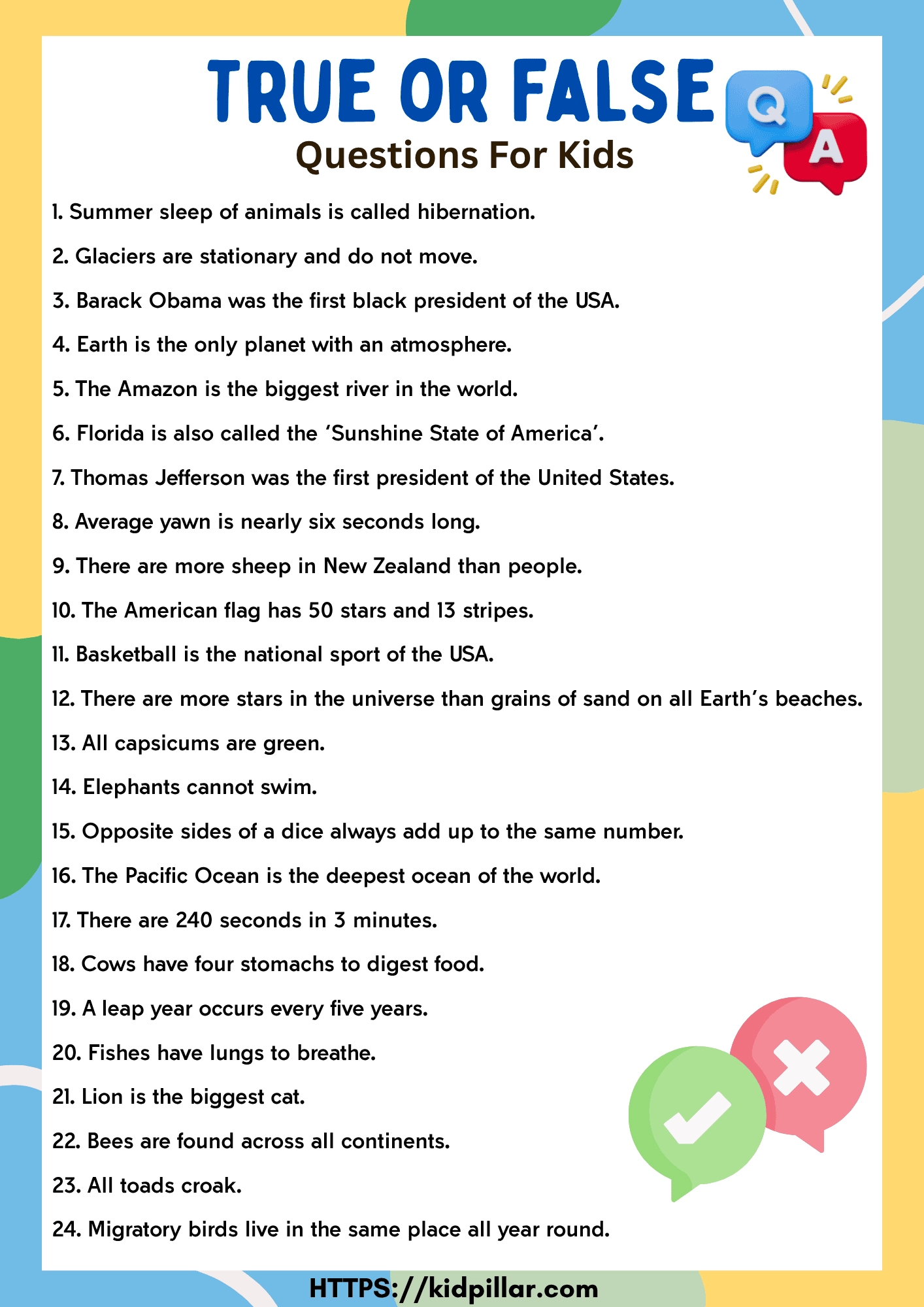 Printable Quiz Fun For Kids Printable Quiz Fun For Kids