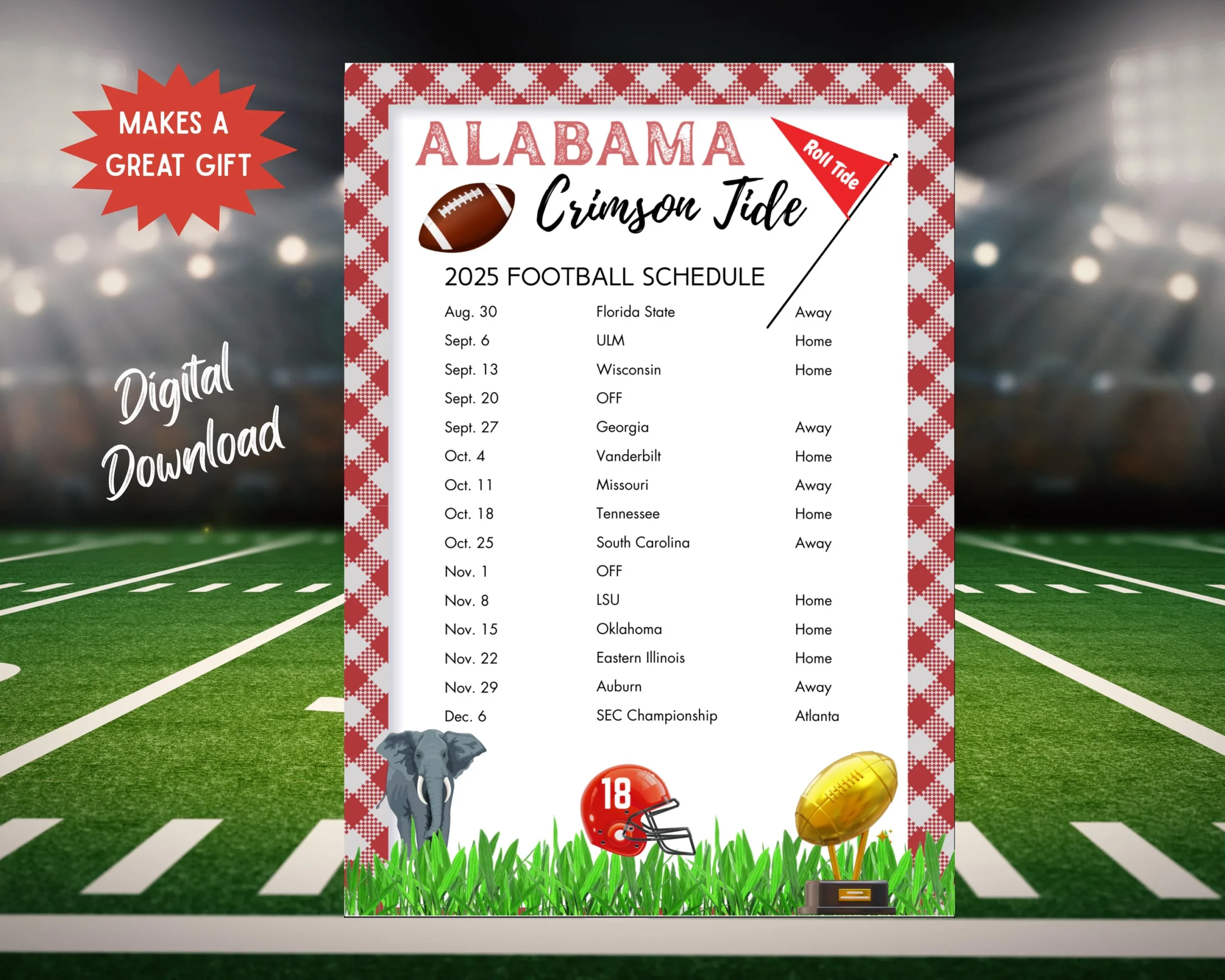 2025 Alabama Football Schedule Alabama Football Games Printable Schedule Digital Download College Football Season Calendar Etsy 2025 Alabama Football Schedule Alabama Football Games Printable Schedule Digital Download College Football Season Calendar Etsy