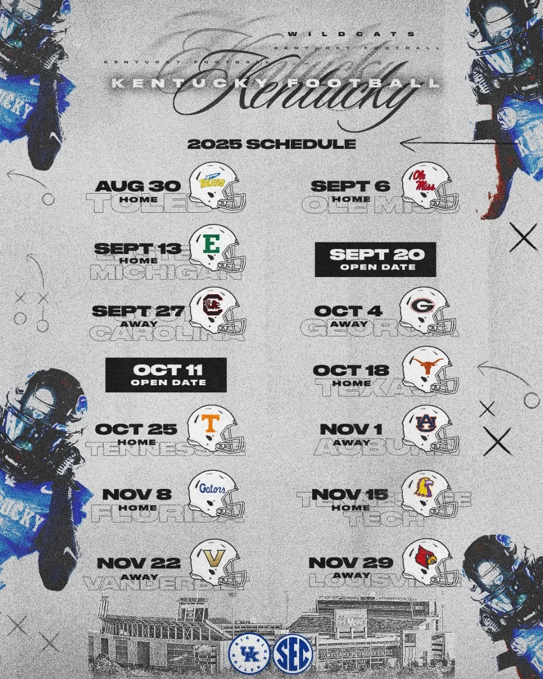 2025 Kentucky Football Schedule A Sea Of Blue 2025 Kentucky Football Schedule A Sea Of Blue