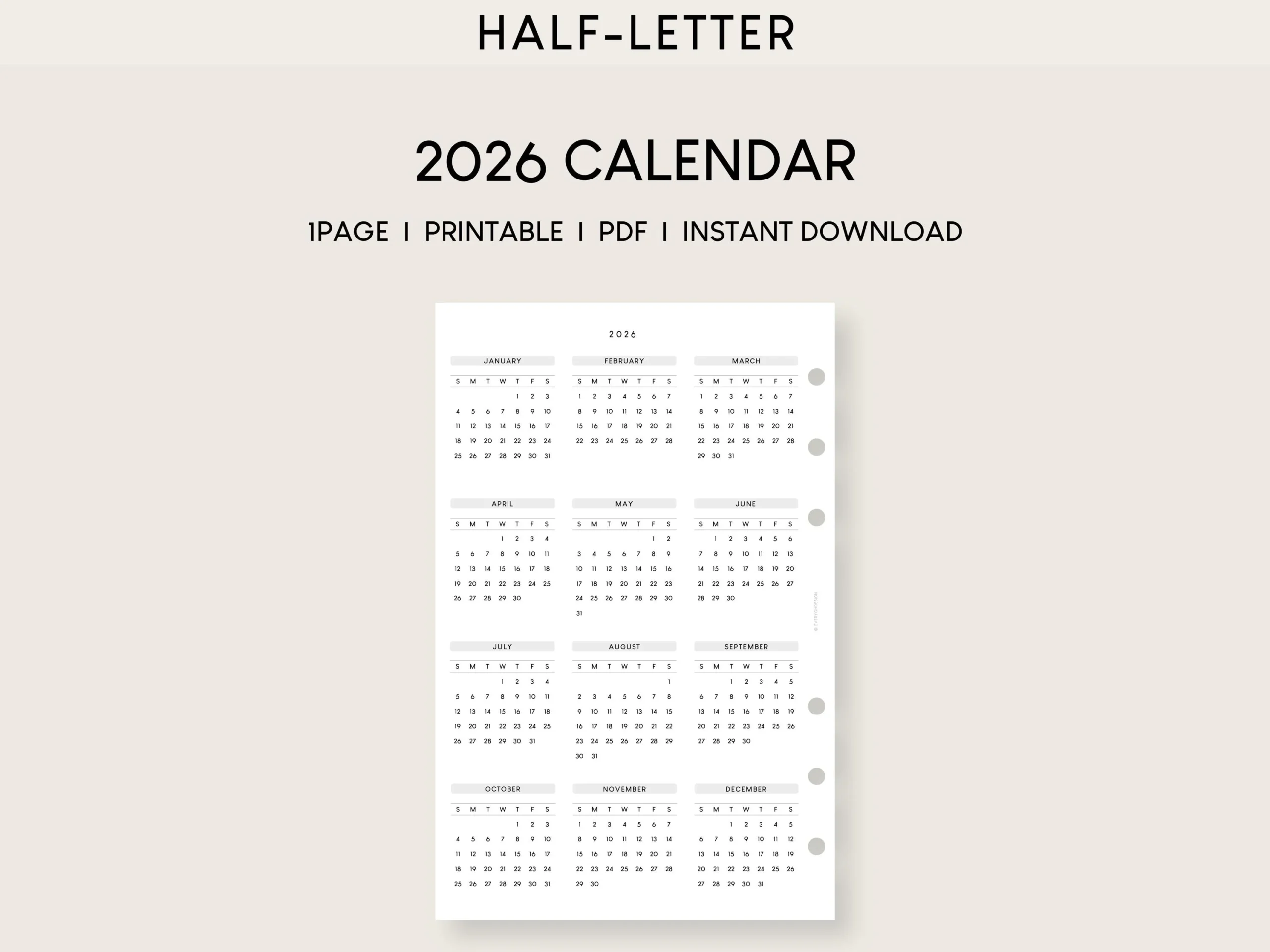 2026 Insert Schedule Printable