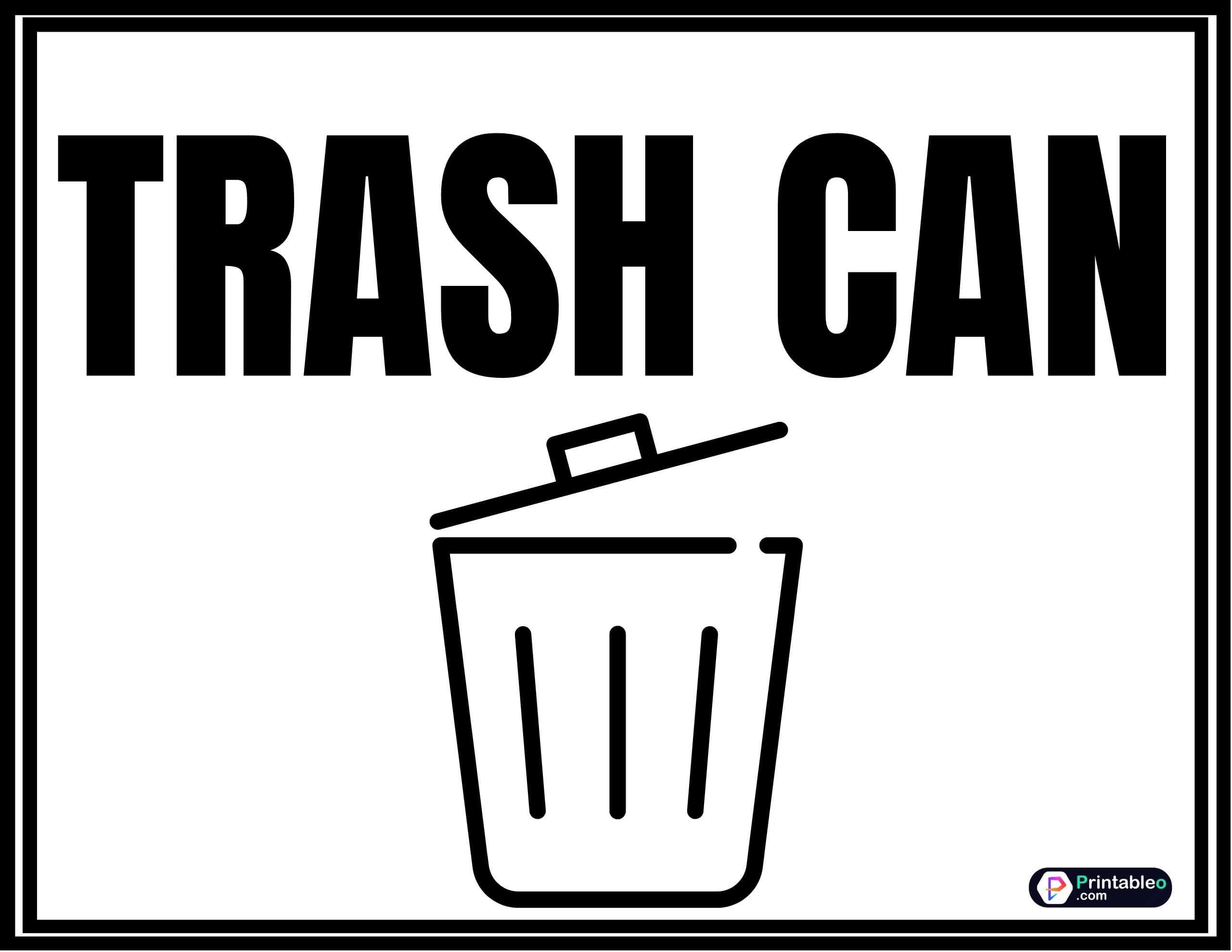 22 Trash Can Sign Download FREE Printable Templates Worksheets Library