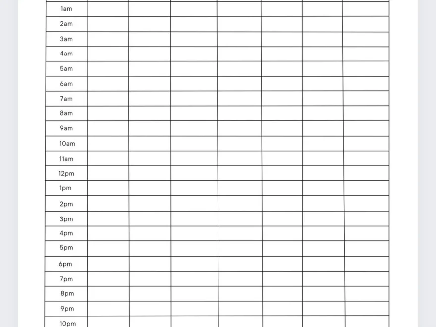 24 Hour Time Blocking weekly Planner weekly Schedule hourly Schedule time Blocking timetable daily Planner time Block Daily Planner Etsy