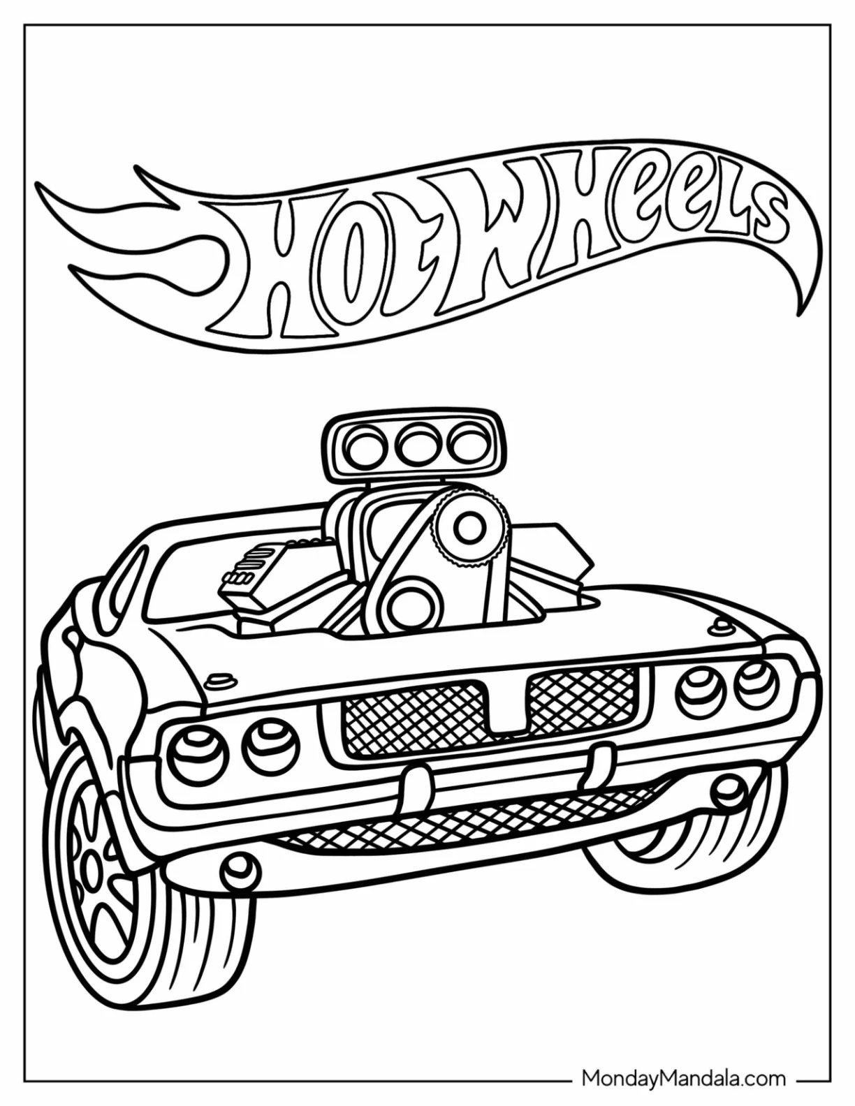Hot Wheels Coloring Sheets Printable