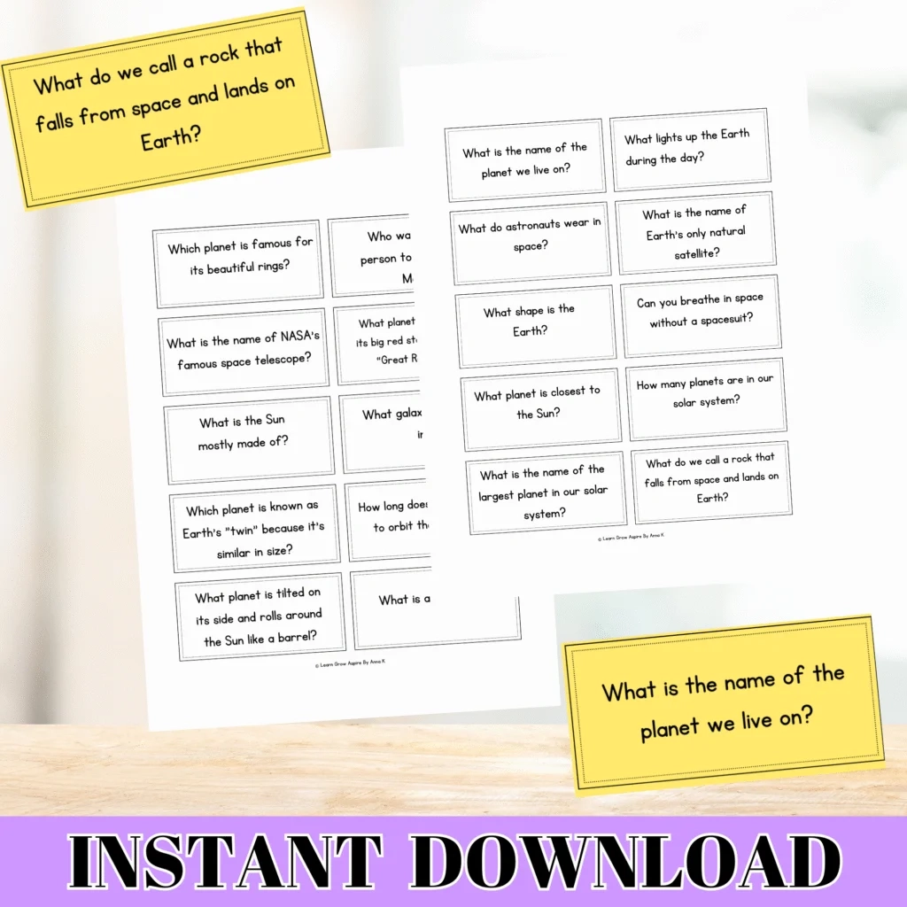 Space Trivia Questions With Answers Printable Space Trivia Questions With Answers Printable