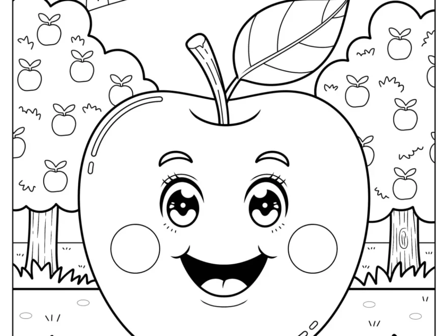 33 Apple Coloring Pages Free PDF Printables