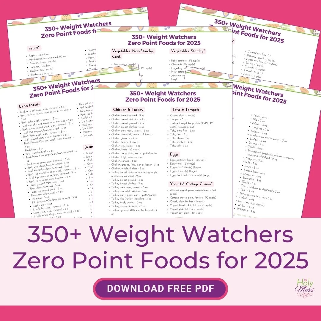 Weight Watchers Free Food List Printable