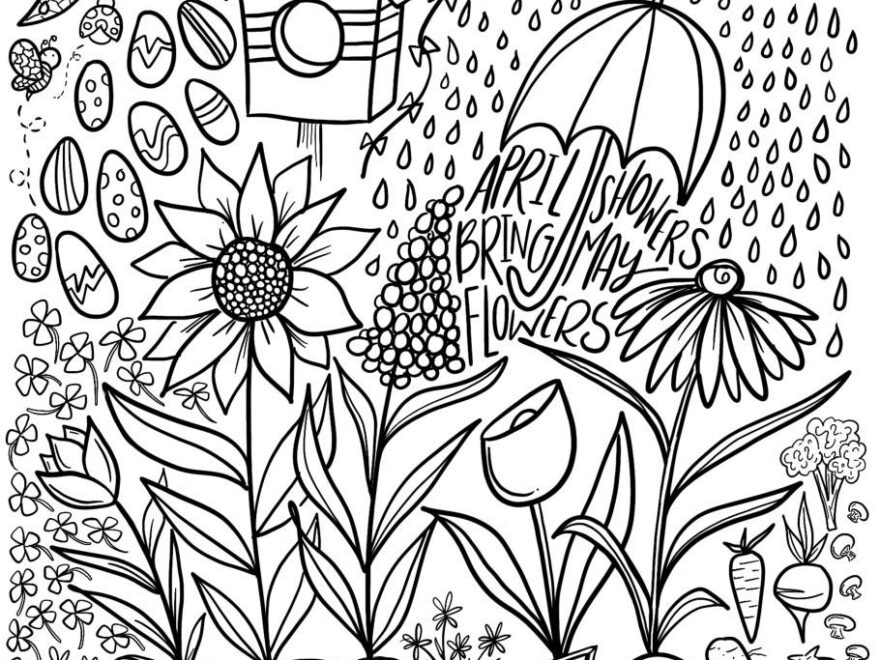 4 Seasons Coloring Pages Weather Spring Summer Fall Winter Holidays