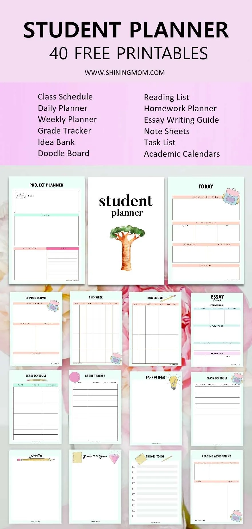 Printable Student Planner Pinterest Printable Student Planner Pinterest