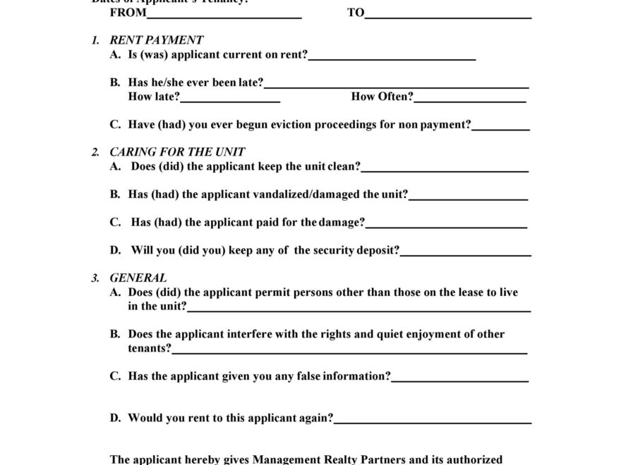 40 Landlord Reference Letters Form Samples TemplateLab