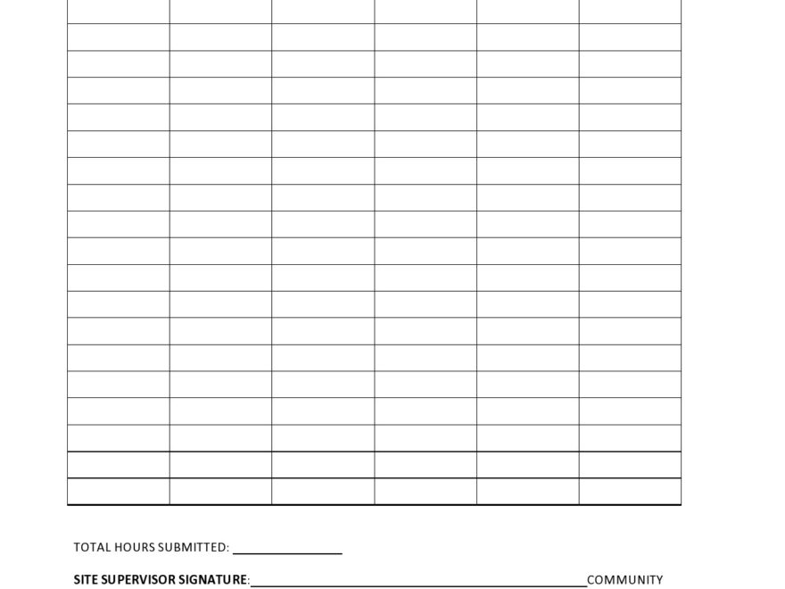 44 Printable Community Service Forms MS Word TemplateLab