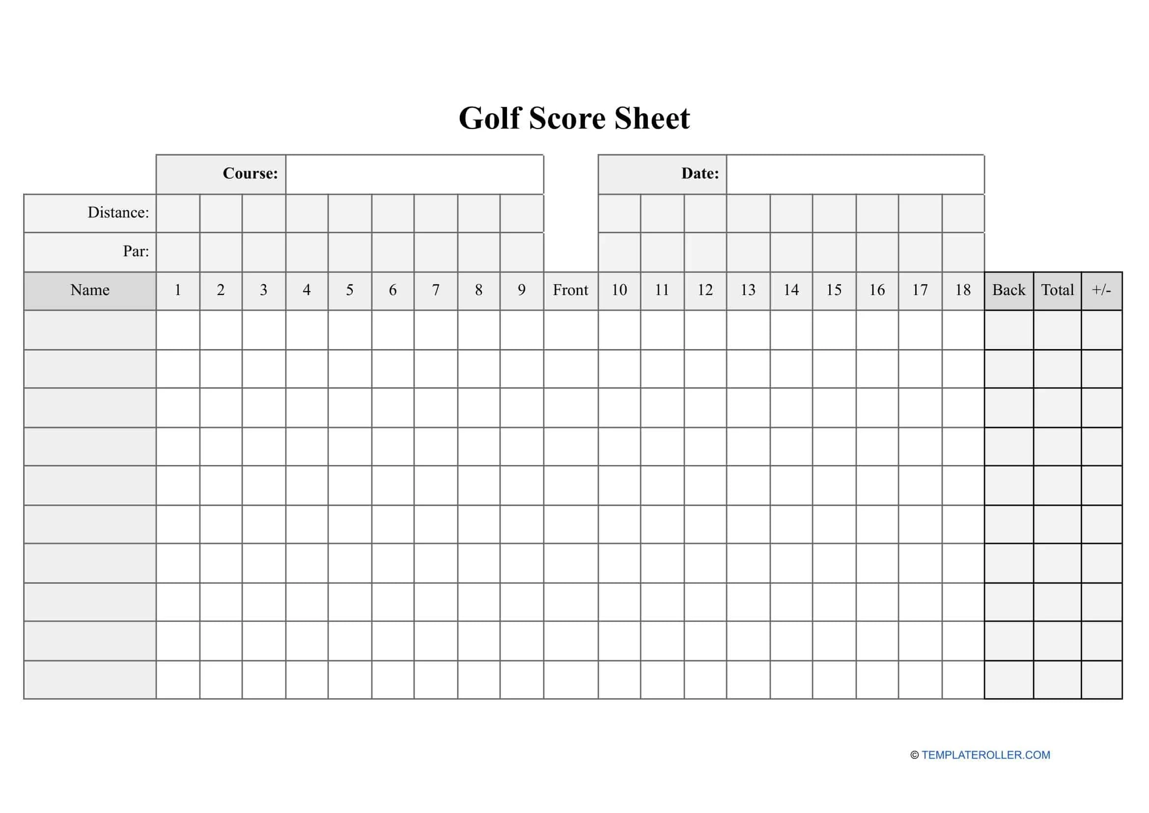 45 Free Printable Golf Scorecard Templates Word Excel PDF 45 Free Printable Golf Scorecard Templates Word Excel PDF