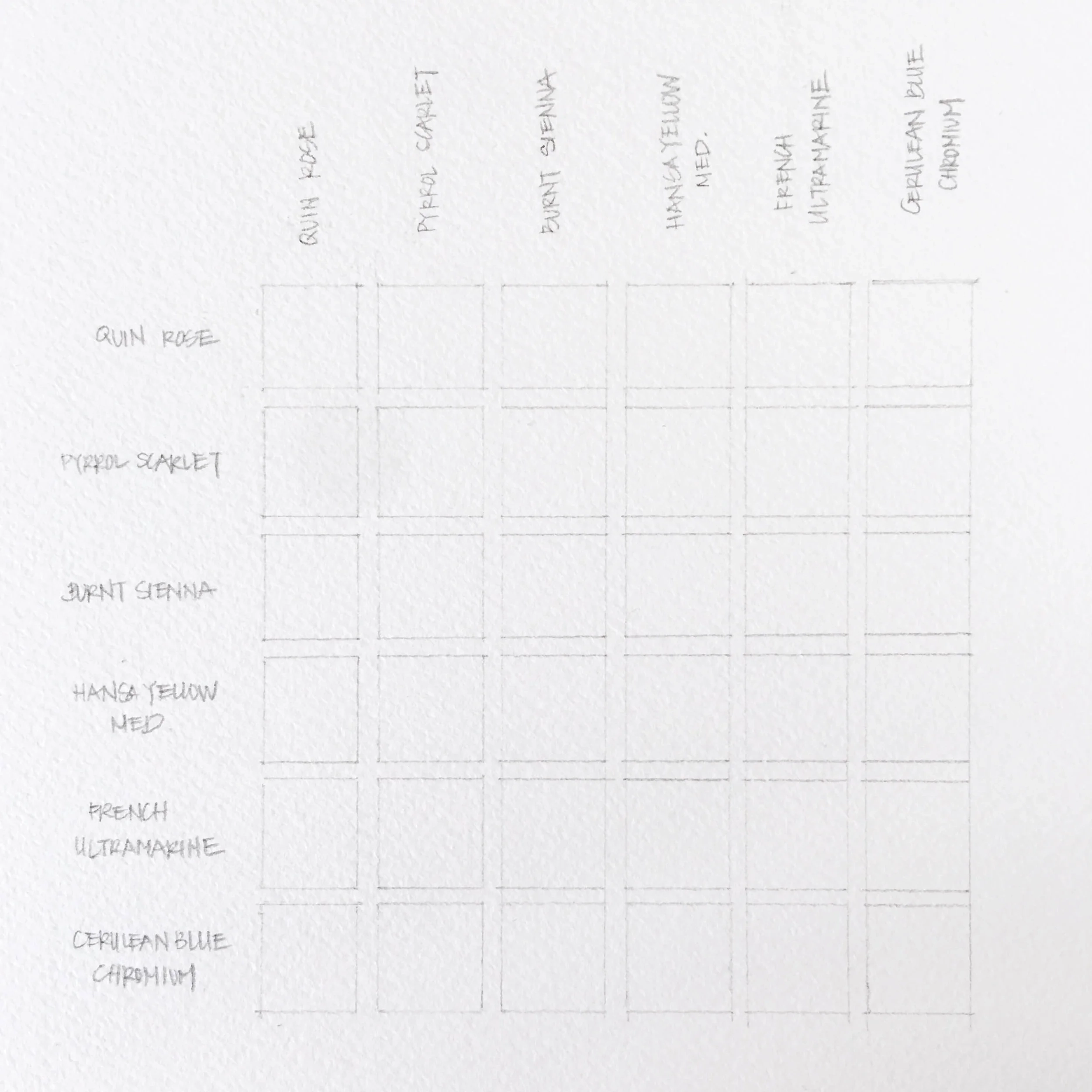 5 Types Of Watercolor Charts Type 4 Color Mixing Chart Susan Chiang