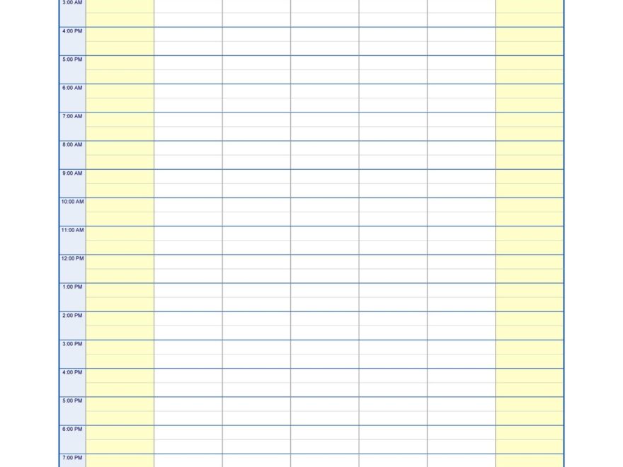 50 Printable Appointment Schedule Templates Appointment Calendars