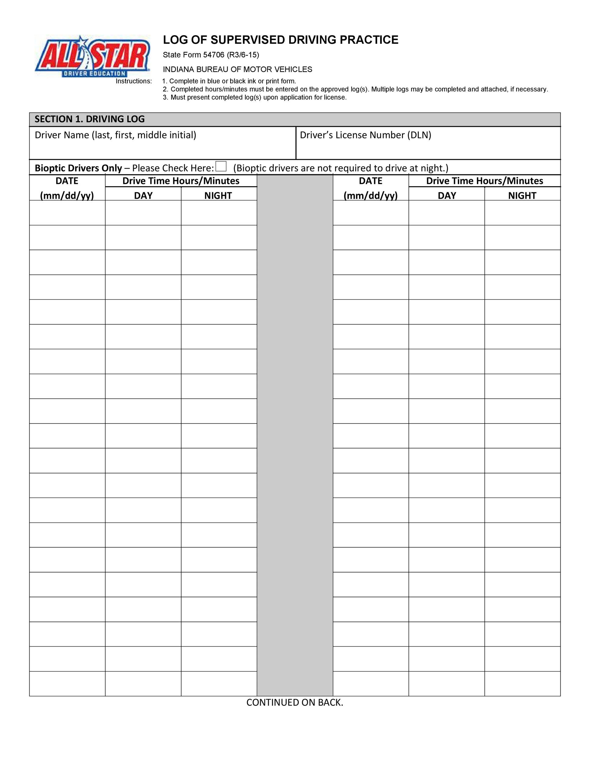 50 Printable Driver s Daily Log Books Templates Examples 
