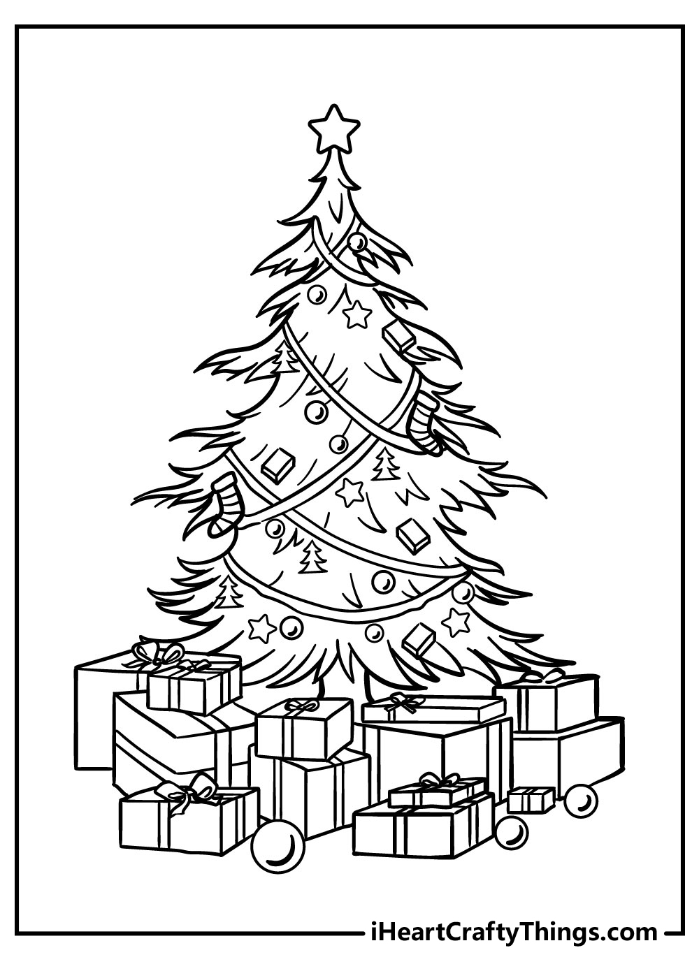 Free Printable Christmas Tree Coloring Sheets Free Printable Christmas Tree Coloring Sheets