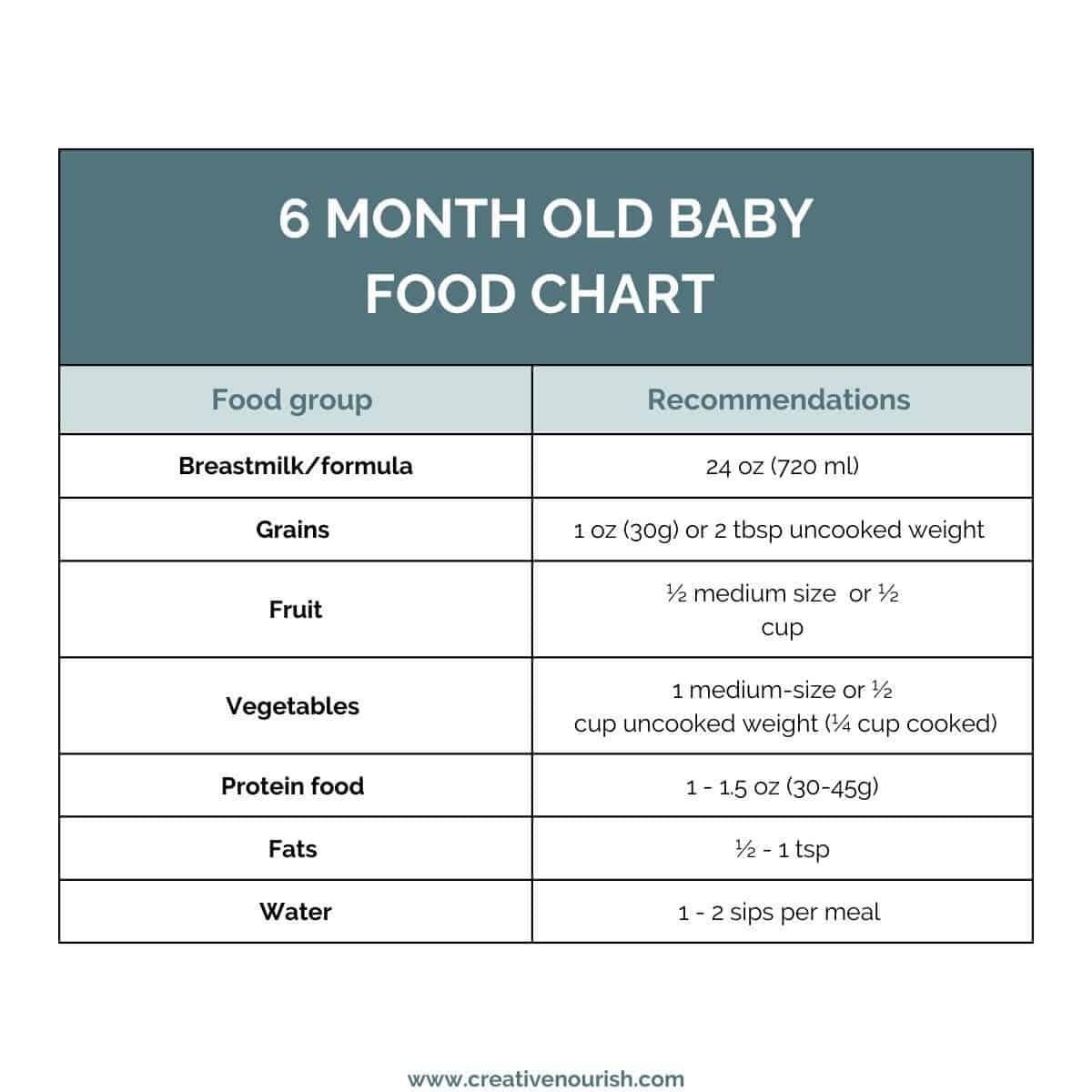 6 Month Old Meal Plan Feeding Schedule Creative Nourish 6 Month Old Meal Plan Feeding Schedule Creative Nourish