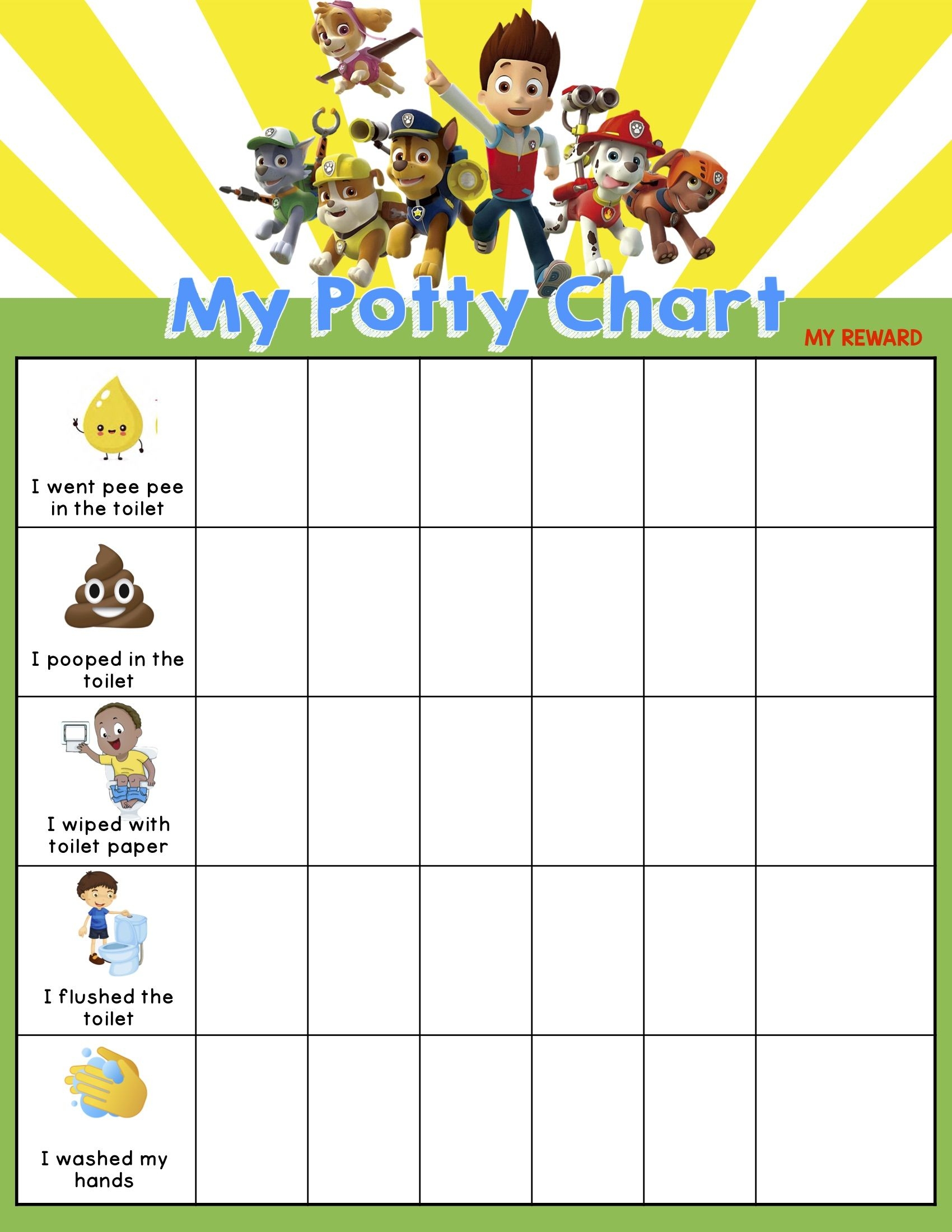 Free Printable Paw Patrol Behavior Chart