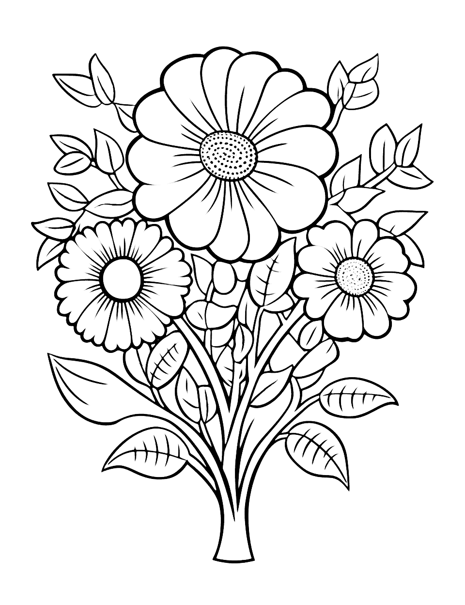 Free Printable Flower Color Sheets