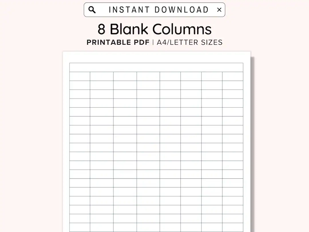 Printable Graphs Printable Column Charts Blank