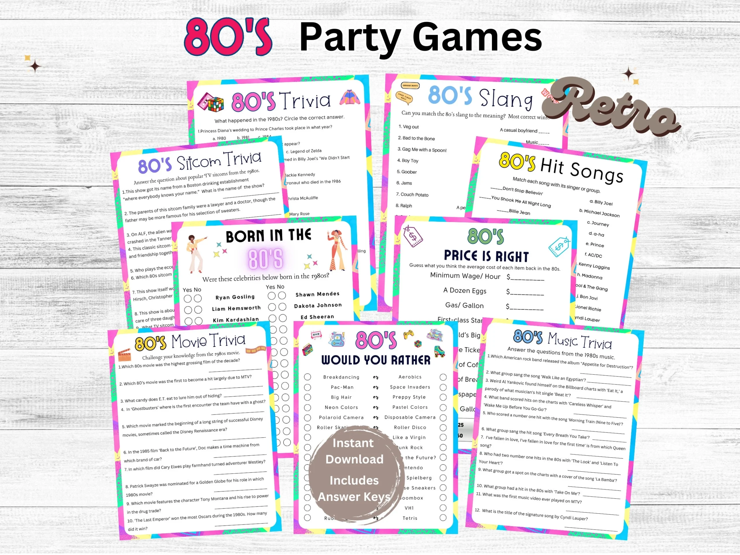 Free Printable 80s Trivia Games Free Printable 80s Trivia Games