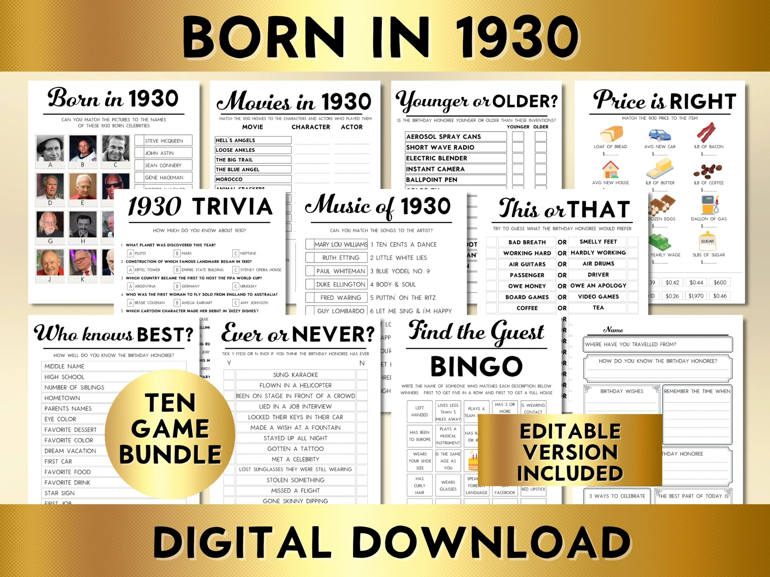 95th Birthday Party Games Born In 1930 Printable 10 Game Bundle Instant Download Editable Personalize Music Trivia Guest Book BP001 Etsy 95th Birthday Party Games Born In 1930 Printable 10 Game Bundle Instant Download Editable Personalize Music Trivia Guest Book BP001 Etsy