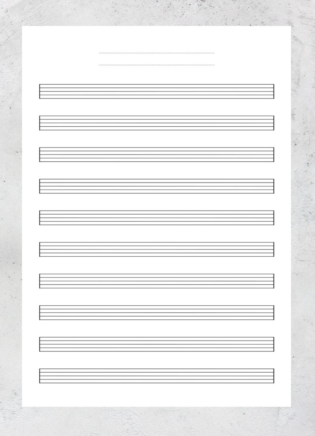 Blank Music Sheets Printable Blank Music Sheets Printable