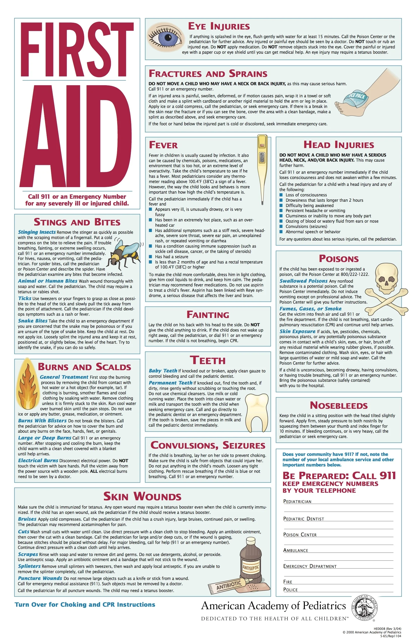 AAP First Aid Guide Print And Post In Your Home PACIFIC OCEAN PEDIATRICS AAP First Aid Guide Print And Post In Your Home PACIFIC OCEAN PEDIATRICS