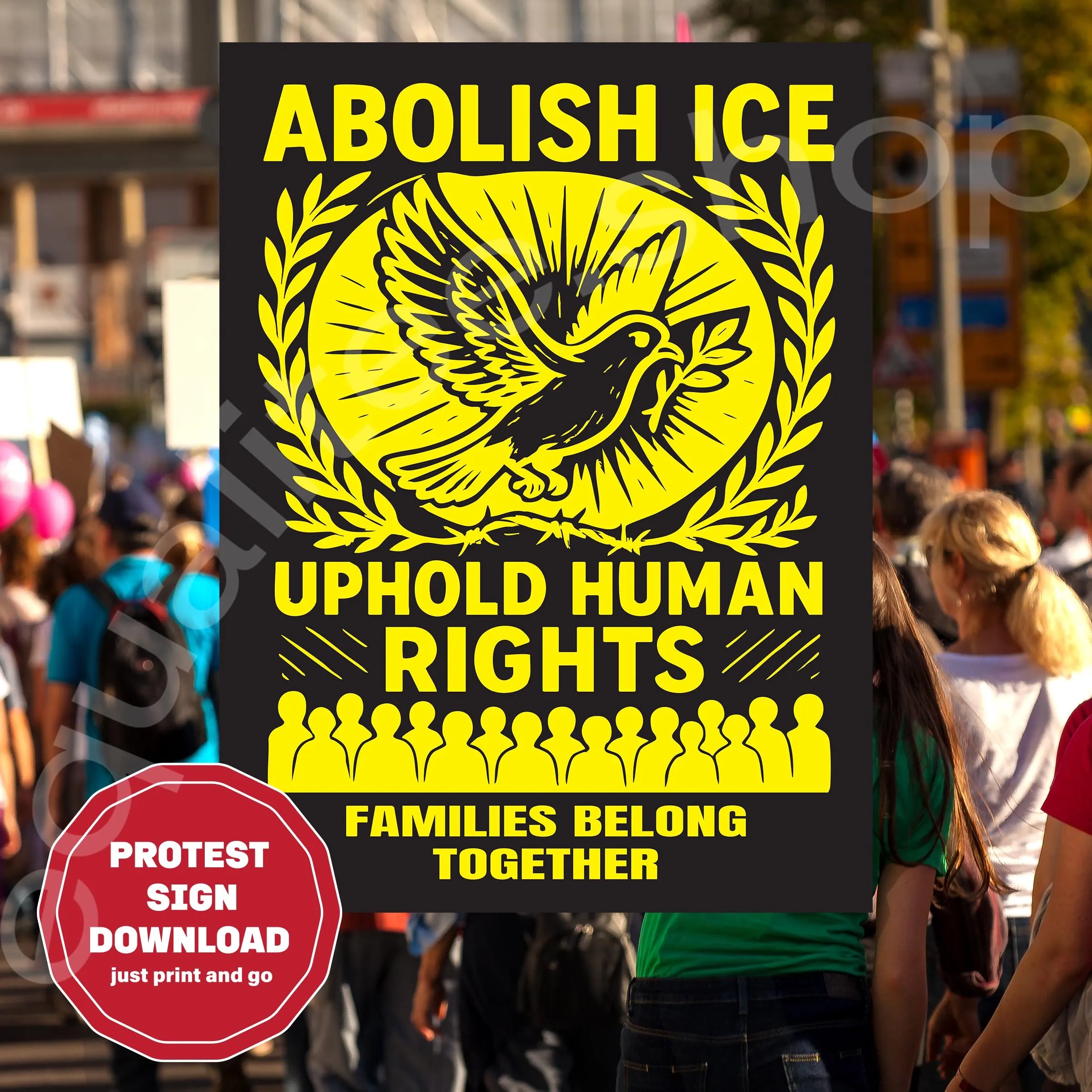 Families Belong Together Printable Signs