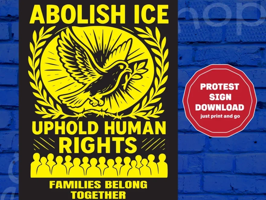 Abolish ICE Printable Protest Sign Families Belong Together Uphold Human Rights Dove Art Instant Download 4 Sizes Included Etsy Sweden