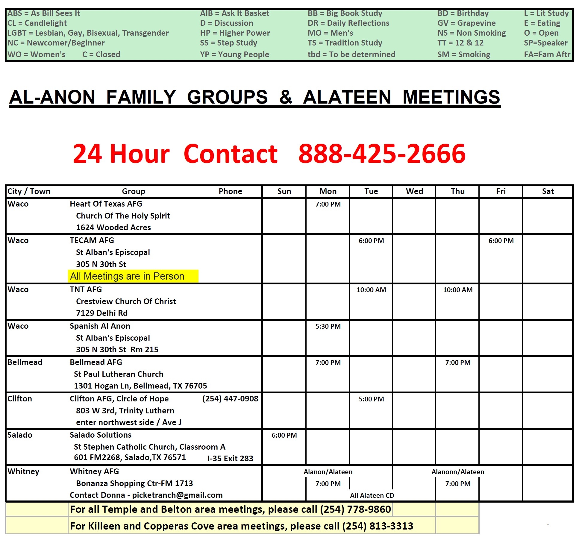 Al Anon Central Texas AA Intergroup Al Anon Central Texas AA Intergroup