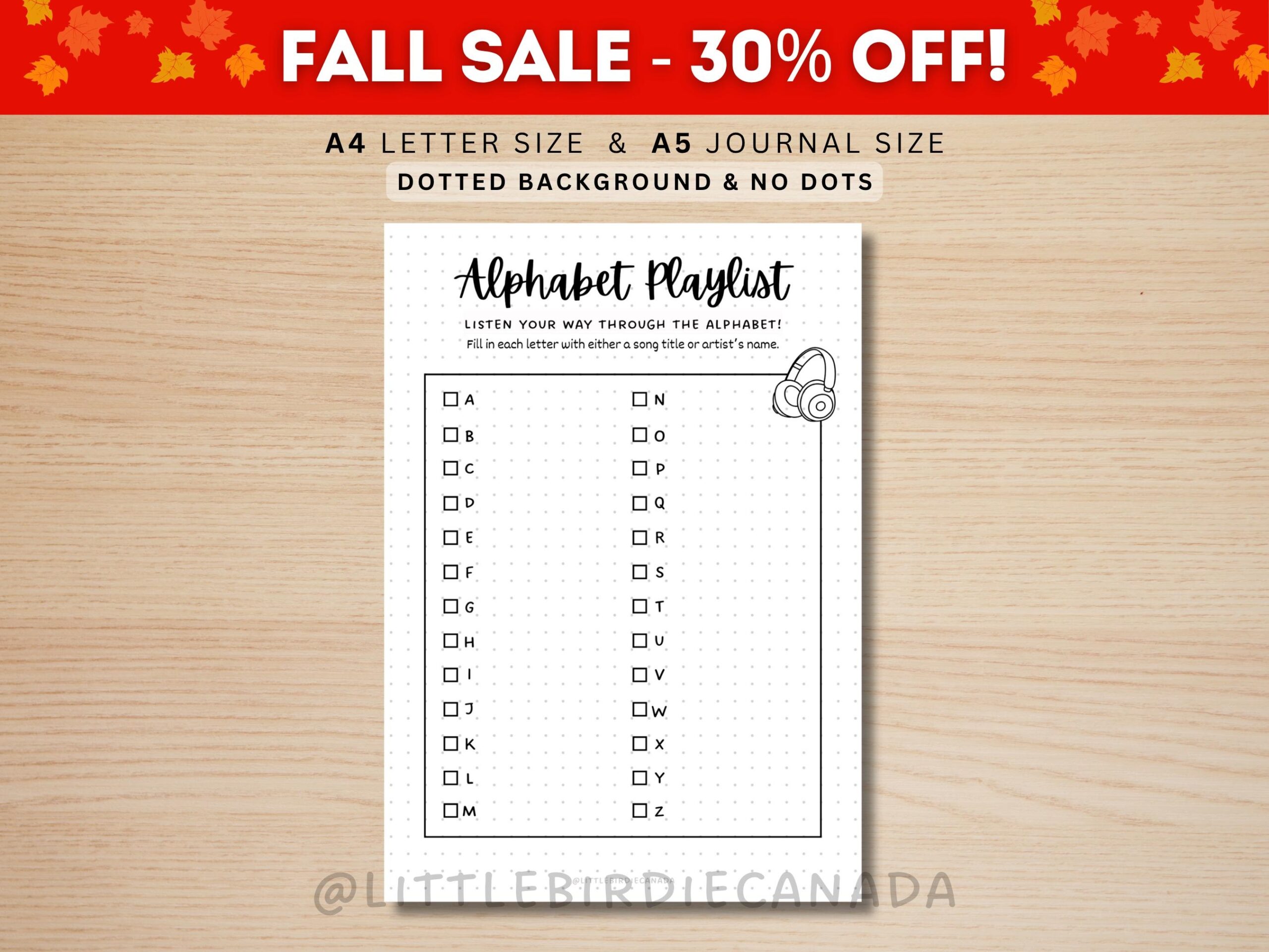 Alphabet List Followed By Lines Printable