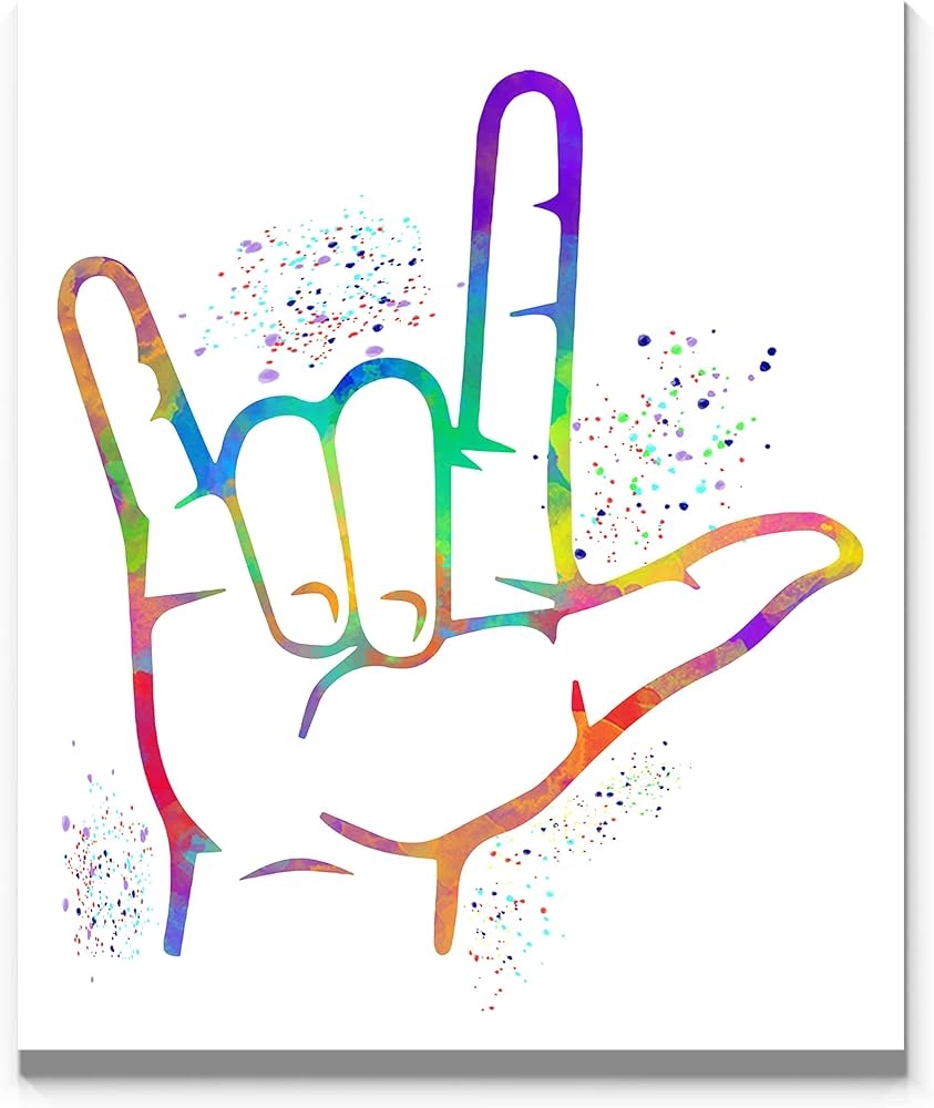 Amazon I Love You ASL Wall Art American Sign Language Quote Watercolor On White Hand Signal 14x11 Unframed Print Poster Ideal For Office Workplace Home Bedroom And Classroom Diversity Decor Great Posters Amazon I Love You ASL Wall Art American Sign Language Quote Watercolor On White Hand Signal 14x11 Unframed Print Poster Ideal For Office Workplace Home Bedroom And Classroom Diversity Decor Great Posters
