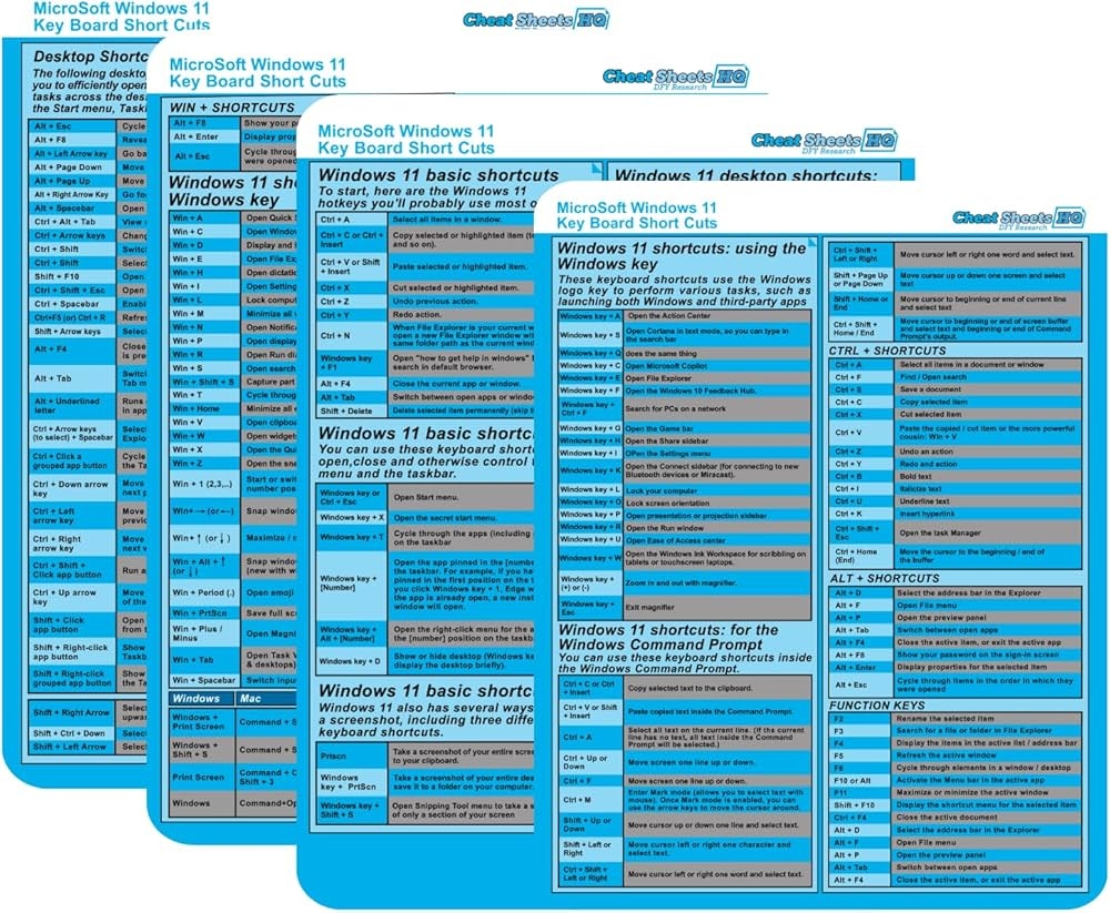 Windows Command Shortcuts Printable List Windows Command Shortcuts Printable List