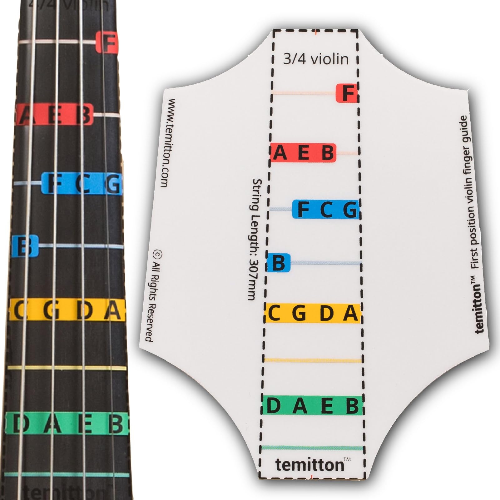 Amazon Non Adhesive Violin Finger Guide For Adult Kids Beginner Static Cling Sheet Fingerboard Stickers Notes Practice Tape Type B Note Names 3 4 Size Musical Instruments