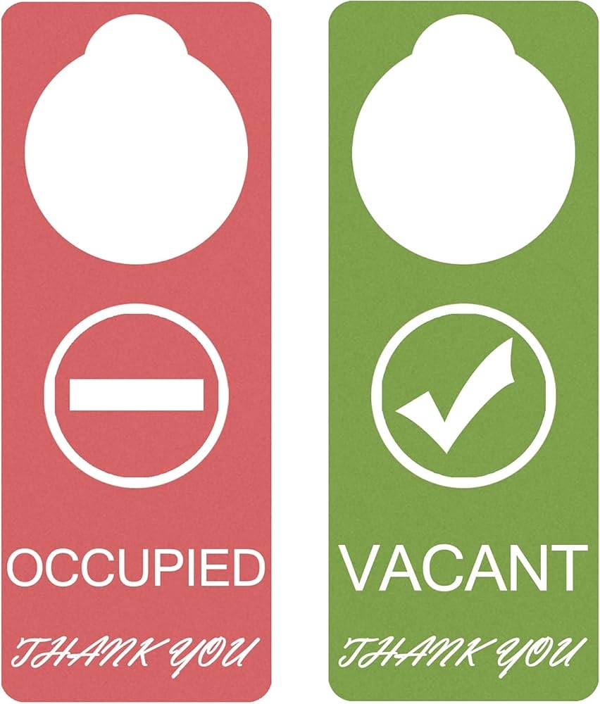 Amazon Vacant Occupied Sign 2Pack For Home Office Restroom Conference Hotles Hospital Door Hanger Sing Tells Whether Room Vacant Or Occupied 9 X 3 Office Products