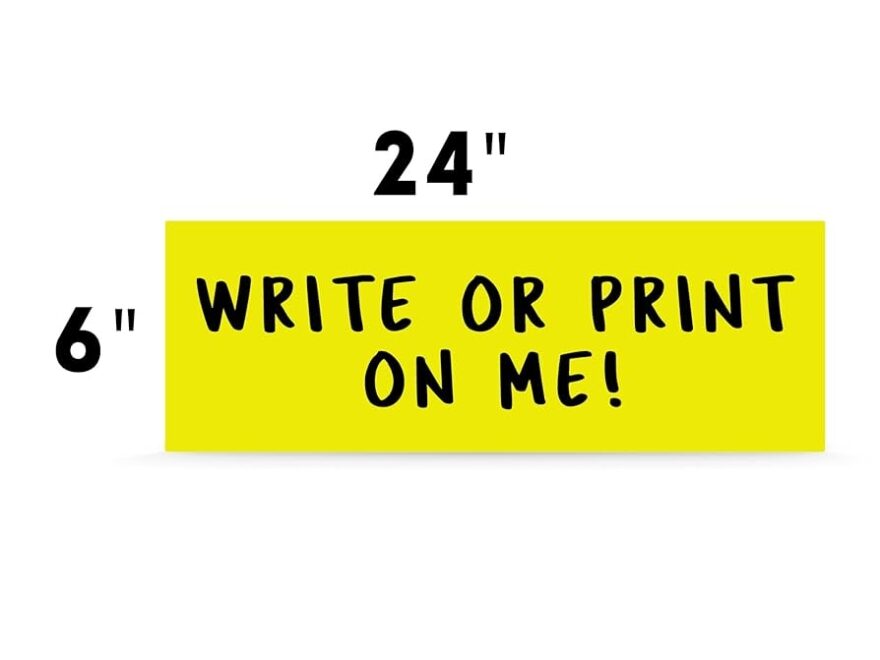 Amazon VIBE INK Blank Yellow Yard Signs 24 x6 Rider Corrugated Plastic Real Estate Waterproof Printable Writable 25PK Patio Lawn Garden