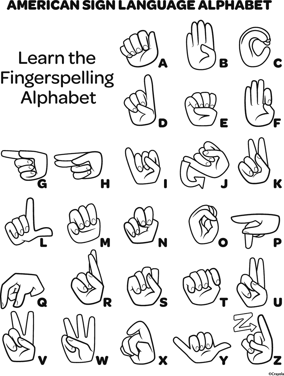 Printable Abc Sign Language Chart Printable Abc Sign Language Chart