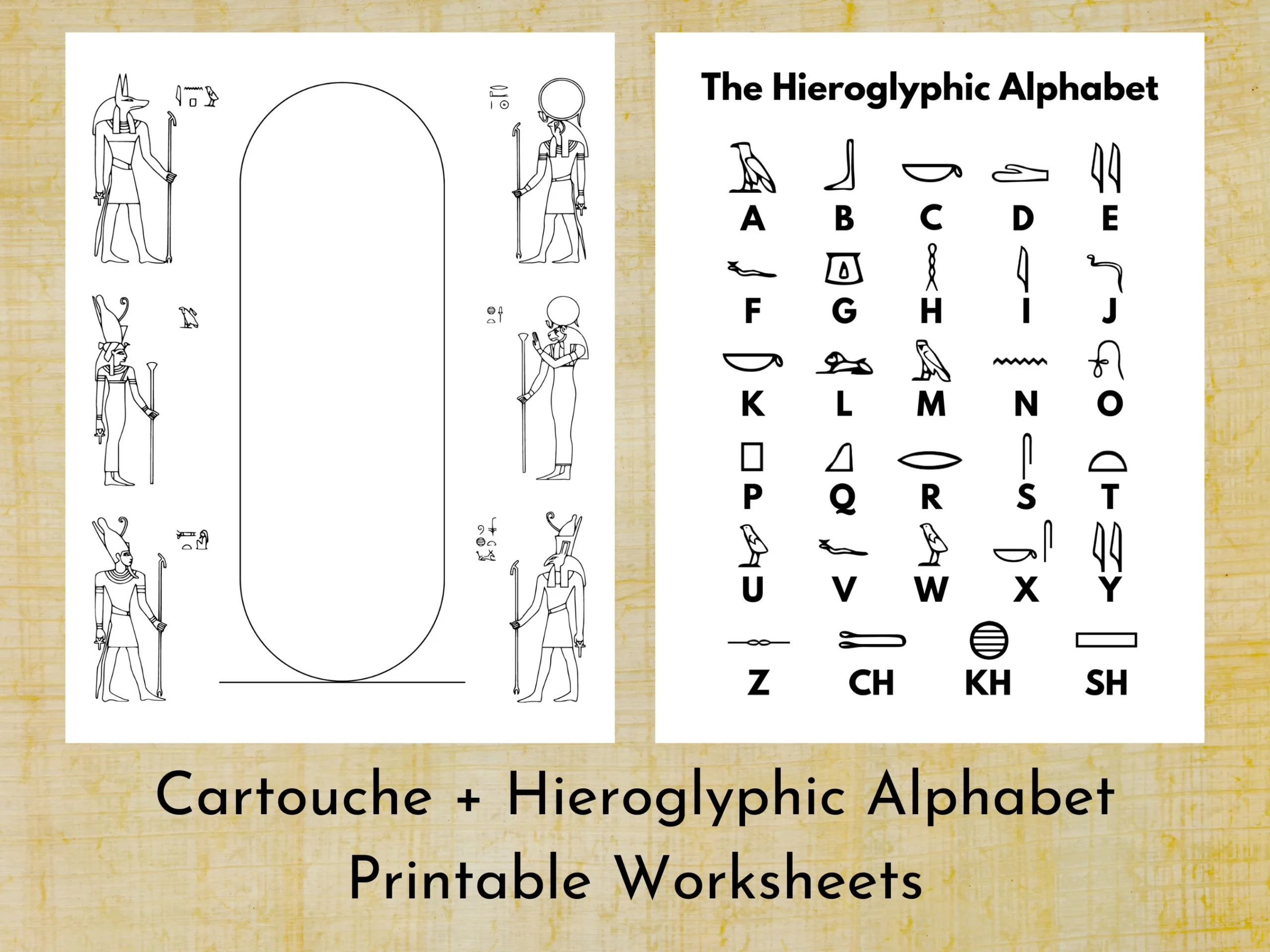 Hieroglyphic Alphabet Printable Chart Hieroglyphic Alphabet Printable Chart