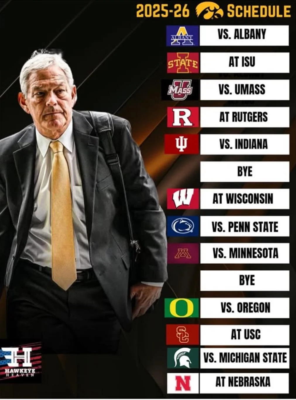 Iowa Hawkeyes Schedule 2026 Printable Iowa Hawkeyes Schedule 2026 Printable