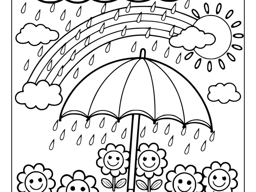 April Coloring Pages Free Fun Spring Printables