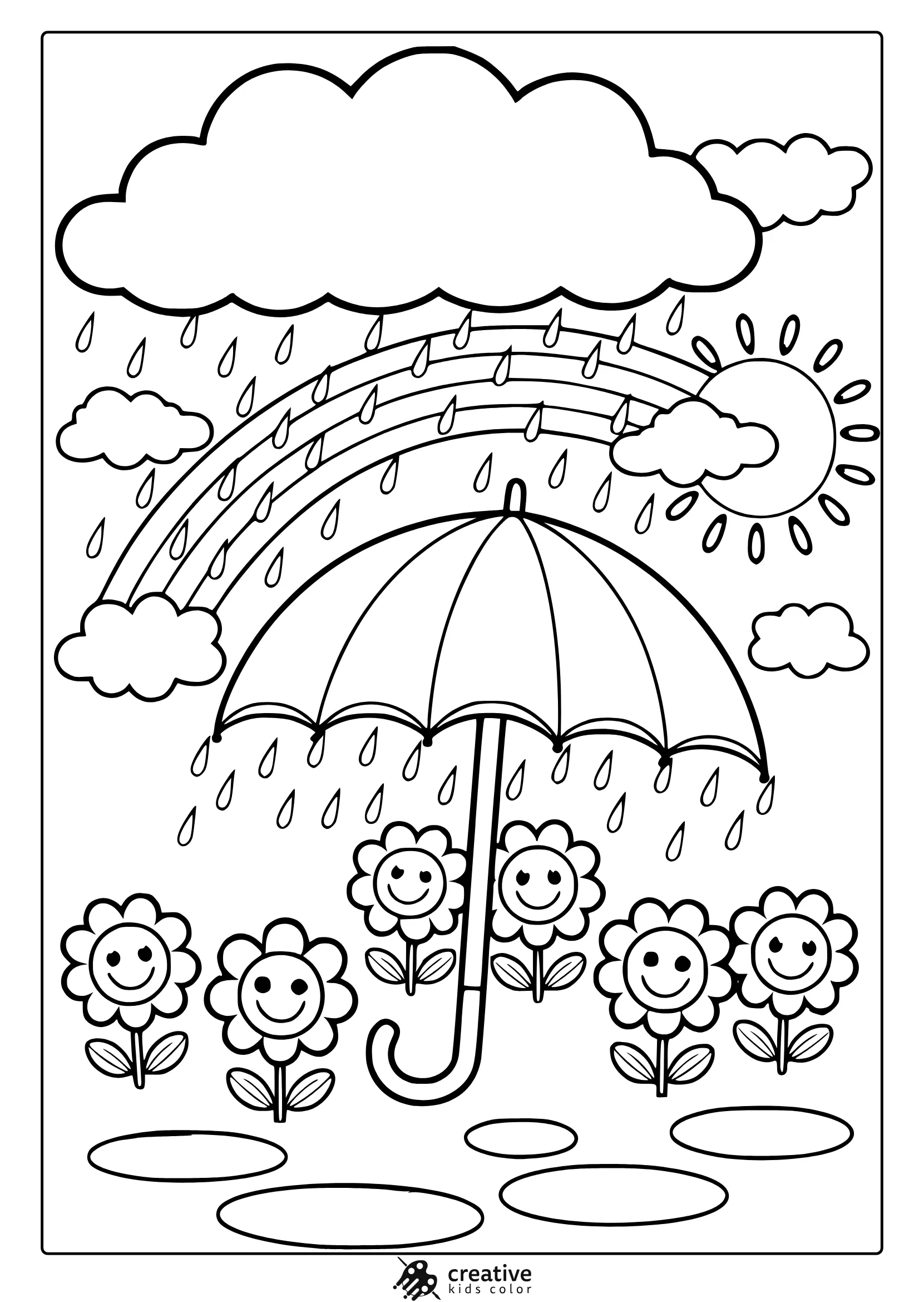 April Coloring Pages Free Fun Spring Printables  April Coloring Pages Free Fun Spring Printables