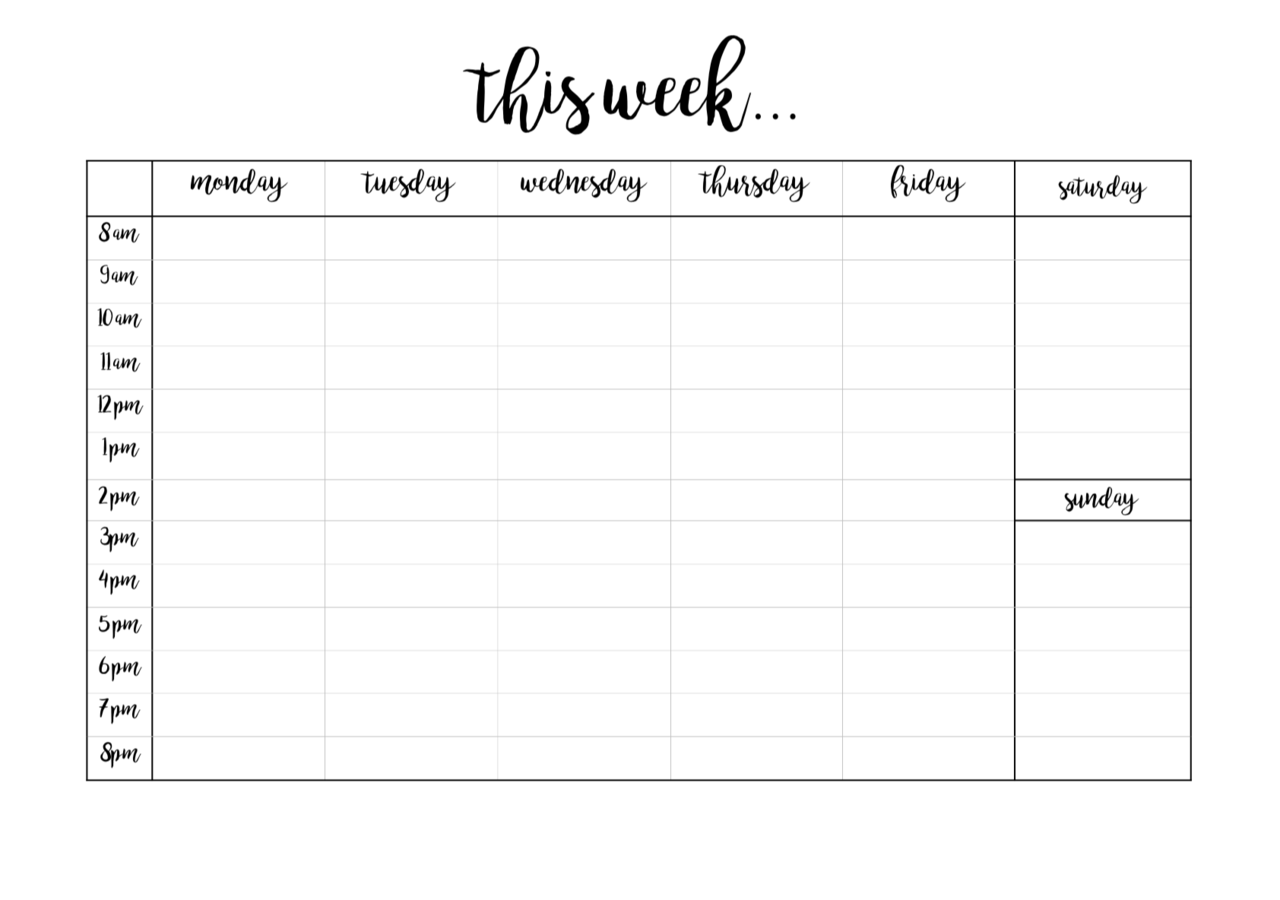Ari Her Studies FREE WEEKLY PLANNER PRINTABLE Hey Darlings This 