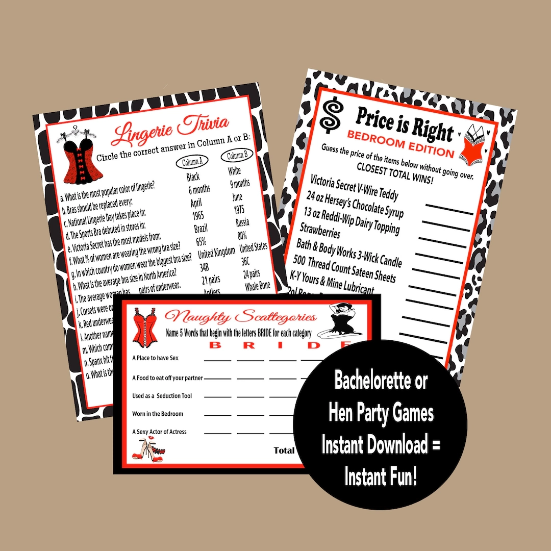 Free Printable Lingerie Trivia