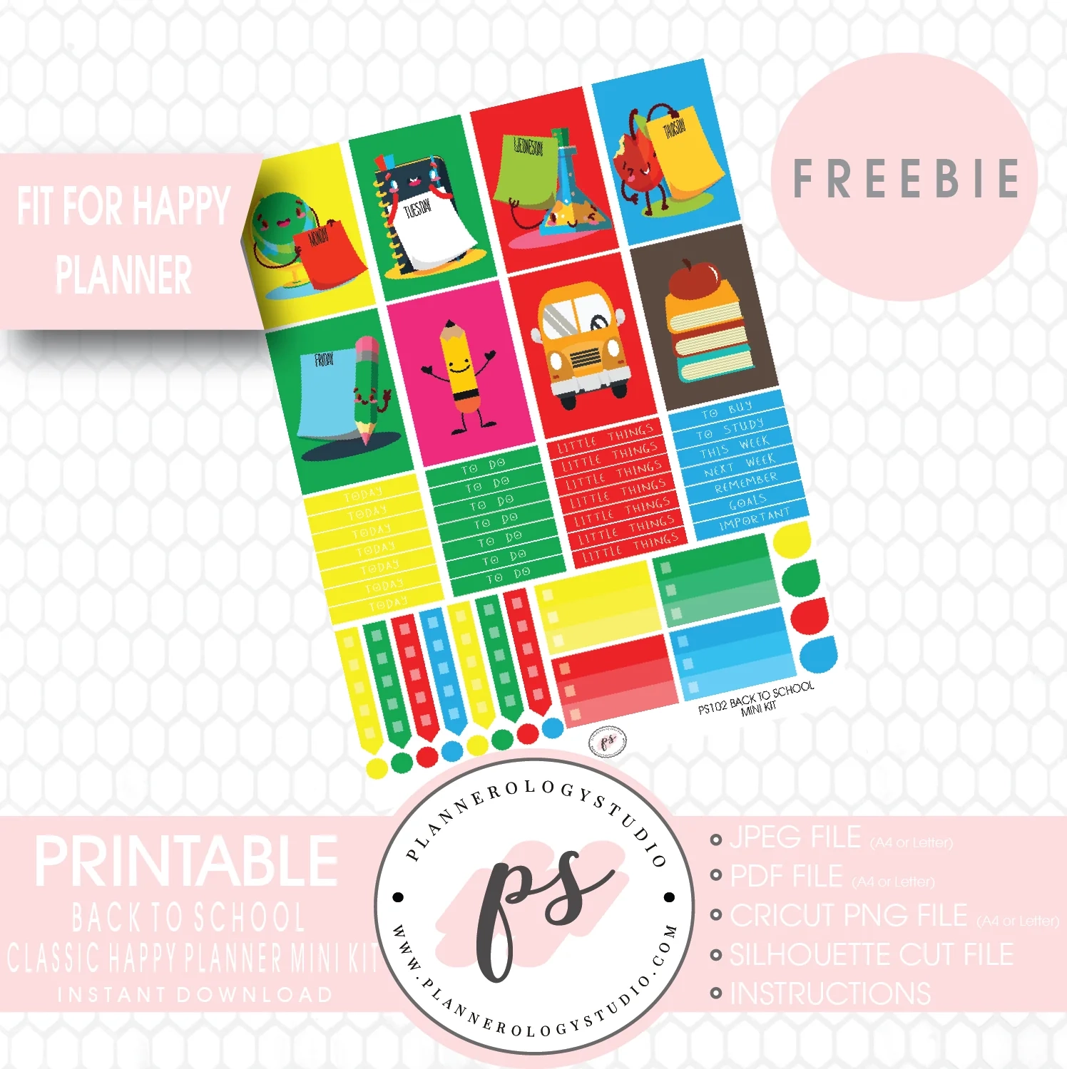 Back To School Mini Kit Printable Planner Stickers for Use With Mambi Plannerologystudio Back To School Mini Kit Printable Planner Stickers for Use With Mambi Plannerologystudio