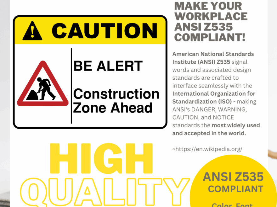 Be Alert Construction Zone Ahead Printable Safety Signages Digital Download Construction Signages
