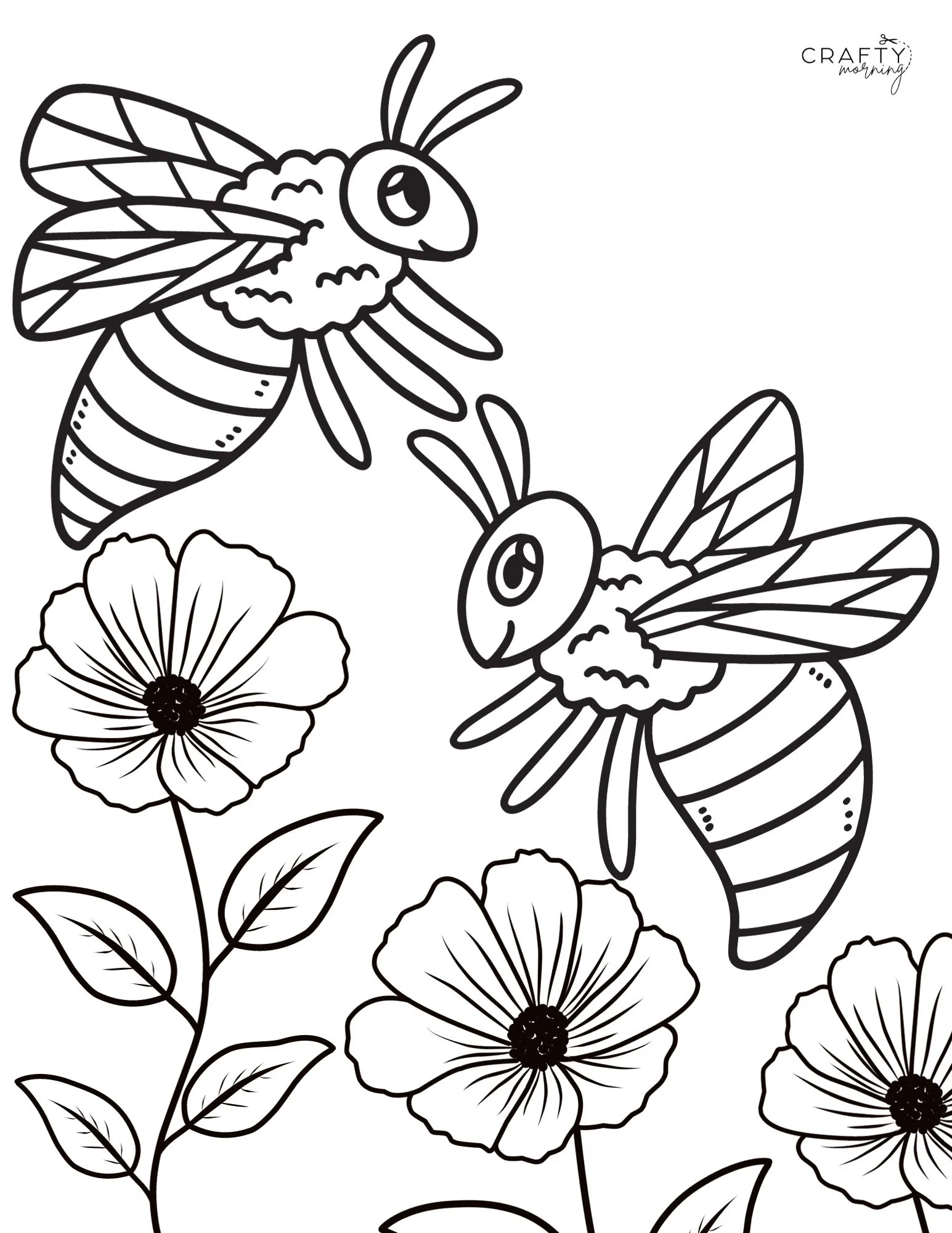 Bee Coloring Sheet Printable
